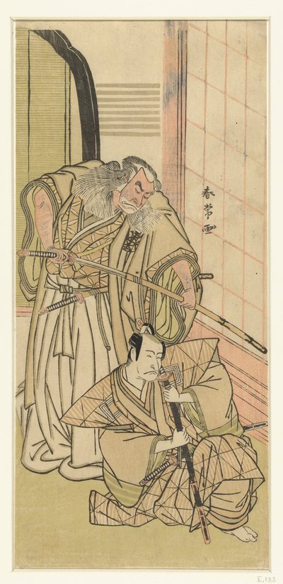 Schauspieler Nakamura Nakazo I und Ichikawa Danjuro V als Edelleute von Katsukawa Shunjo