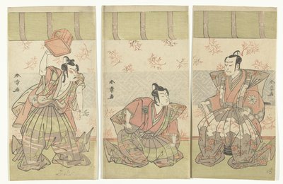 Schauspielertriptichon von Katsukawa Shunsho