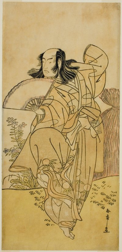 Der Schauspieler Ichikawa Yaozo III als Kusunoki Uraminosuke verkleidet als männlicher Fuchs von Tsukamoto (?), im Stück Kumoi no Hana Yoshino no Wakamusha (?), aufgeführt im Nakamura Theater (?) im elften Monat, 1786 (?) von Katsukawa Shunsho
