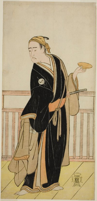 Der Schauspieler Ichikawa Yaozo III als Oboshi Yuranosuke im Stück Kanadehon Chushingura, aufgeführt im Nakamura-Theater im fünften Monat, 1786 von Katsukawa Shunsho