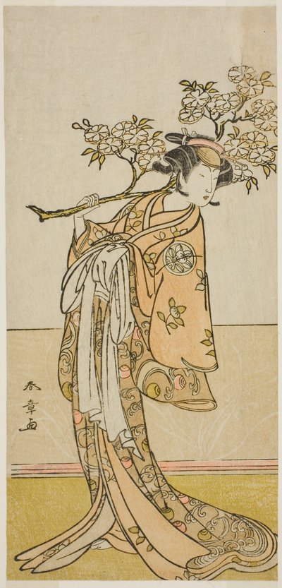 Der Schauspieler Ichimura Uzaemon IX in einer unbekannten Rolle von Katsukawa Shunsho