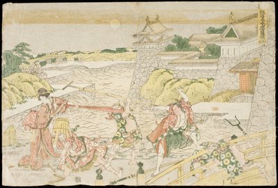 Akt III aus dem Stück Kanadehon Chūshingura, "Ein Kana-Lehrbuch für den Schatz der treuen Vasallen" von Katsushika Hokusai