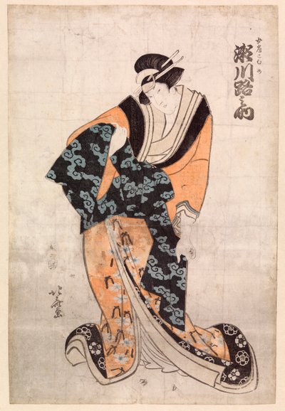 Schauspieler Segawa Michinosuke in der Rolle der Kurtisane Omune von Katsushika Hokusai