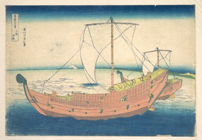 Auf See vor Kazusa (Kazusa no kairo), aus der Serie Sechsunddreißig Ansichten des Berges Fuji (Fugaku sanjūrokkei) von Katsushika Hokusai
