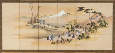 Landschaftsszenen und Berg Fuji, eines von einem Paar, Edo-Zeit, ca. 1830-1832 von Katsushika Hokusai