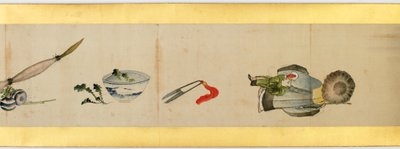 Detail einer Bildrolle mit verschiedenen Bildern, Edo-Periode, 1839 (Detail) von Katsushika Hokusai