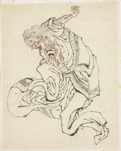 Weiblicher Oni (Illustration für ein Volksmärchen), ca. 1815-49 von Katsushika Hokusai
