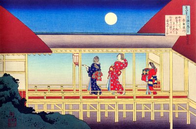 Aus der Serie Hundert Gedichte von hundert Dichtern: Akazome Emon, um 1830 von Katsushika Hokusai
