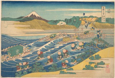 Fuji von Kanaya auf der Tōkaidō gesehen, aus der Serie Sechsunddreißig Ansichten des Berges Fuji von Katsushika Hokusai