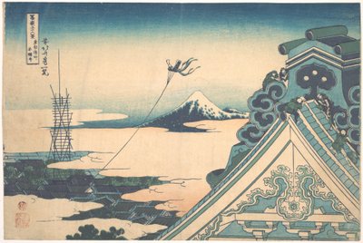 Honganji in Asakusa in Edo, aus der Serie 36 Ansichten des Berges Fuji von Katsushika Hokusai