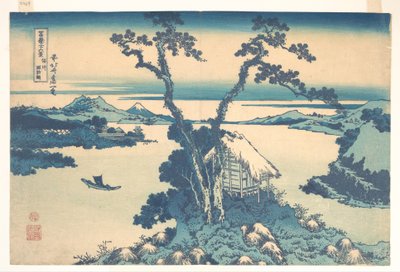 Der Suwa-See in der Provinz Shinano, aus der Serie Sechsunddreißig Ansichten des Berges Fuji von Katsushika Hokusai