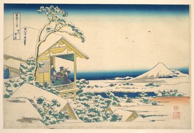 Morgen nach dem Schnee in Koishikawa in Edo, aus der Serie Sechsunddreißig Ansichten des Berges Fuji von Katsushika Hokusai