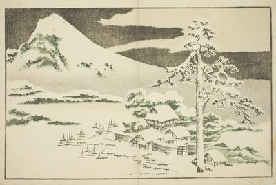 Der Fuji im Winter, aus dem Bilderbuch der realistischen Gemälde von Hokusai von Katsushika Hokusai