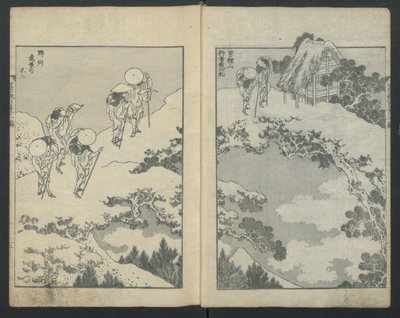 Berg Fuji unter einer Brücke, Berg Fuji hinter einem Netz, aus Einhundert Ansichten, ca. 1847 von Katsushika Hokusai
