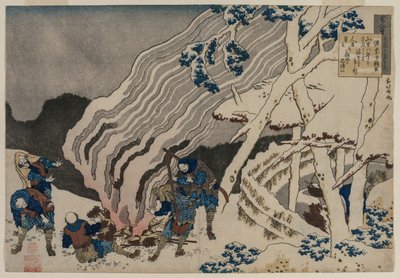 Gedicht von Minamoto no Muneyuki, aus der Serie Einhundert Gedichte von einhundert Dichtern erklärt von der Amme von Katsushika Hokusai