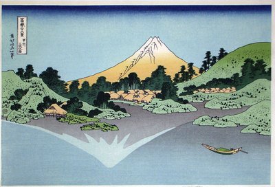 Reflexion auf der Wasseroberfläche, Misaka, Provinz Kai aus der Serie Sechsunddreißig Ansichten des Berges Fuji, 1830-1833 von Katsushika Hokusai