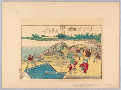 Dorfszene von Katsushika Hokusai