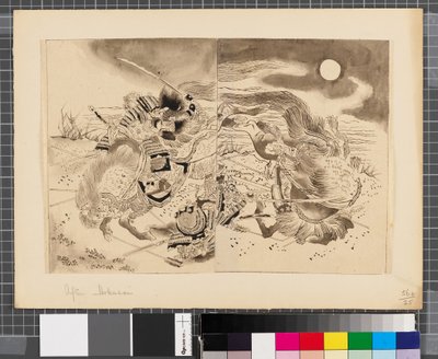Szenen aus dem Krieg zwischen Japan und Korea, Ende des 18. bis erste Hälfte des 19. Jahrhunderts von Katsushika Hokusai