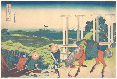 Senju in der Provinz Musashi, aus der Serie Sechsunddreißig Ansichten des Berges Fuji von Katsushika Hokusai