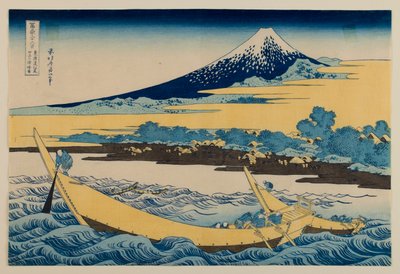 Skizze der Tago-Bucht in der Nähe von Ejiri auf der Tōkaidō, aus der Serie „36 Ansichten des Berges Fuji“ von Katsushika Hokusai