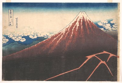 Sturm unter dem Berg Fuji, aus der Serie Sechsunddreißig Ansichten des Berges Fuji von Katsushika Hokusai