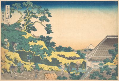 Surugadai in Edo (Tōto Sundai), aus der Serie Sechsunddreißig Ansichten des Berges Fuji (Fugaku sanjūrokkei) von Katsushika Hokusai