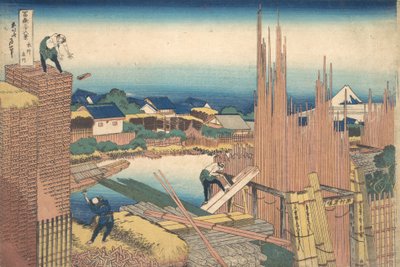 Tatekawa in Honjo, aus der Serie Sechsunddreißig Ansichten des Berges Fuji, ca. 1830-32 von Katsushika Hokusai