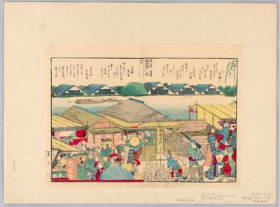 Teehaus am Sumida-Fluss von Katsushika Hokusai