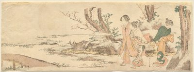 Drei Frauen an einem Teich von Katsushika Hokusai