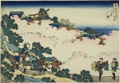 Yoshino, aus der Serie "Schnee, Mond und Blumen (Setsugekka)" von Katsushika Hokusai