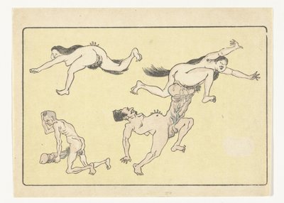 Kopulierender Mann und Frau von Kawanabe Kyosai