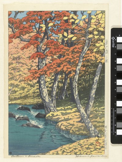 Herbst in Oirase von Kawase Hasui (signed by artist)