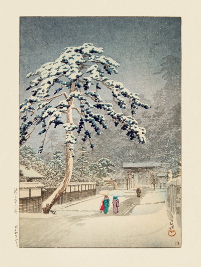 Honmon-Tempel, Ikegami (1931) von Kawase Hasui