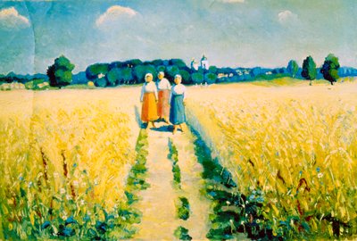 Drei Frauen auf der Straße, nach 1927 von Kazimir Severinovich Malevich