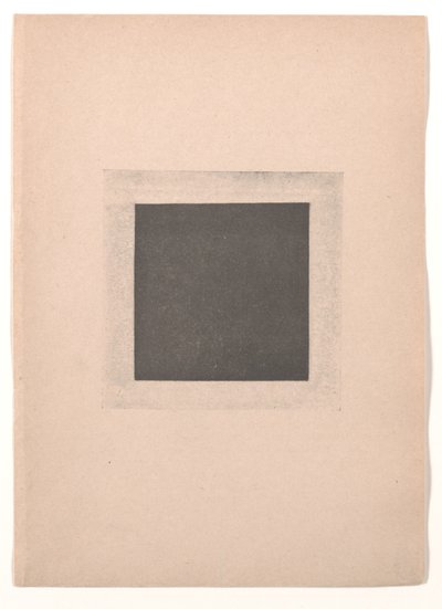 Schwarzes Quadrat für "Vom Kubismus und Futurismus zum Suprematismus: Ein neuer Realismus in der Malerei" von Kazimir Severinovich Malevich