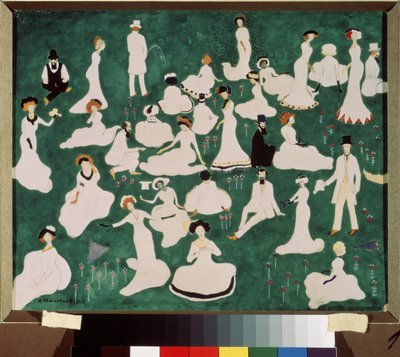Entspannung. Die High Society mit Zylinderhüten von Kazimir Severinovich Malevich
