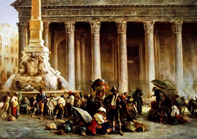 Der Quacksalber der Piazza Rotondo, Rom von Keeley Halswelle