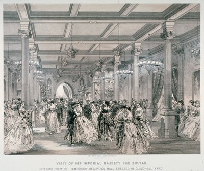 Empfang für den Sultan der Türkei, Guildhall, City of London, 1867 von Kell Brothers