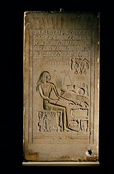 Kalkstein-Stele der Dame Senetities, Ägyptisches Museum, Kairo von Kenneth Garrett