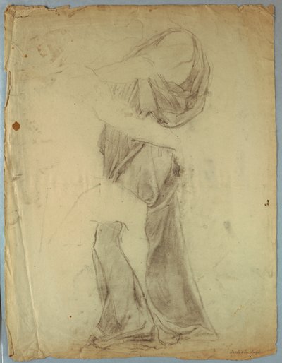 Draperiestudie für "Jakob ringt mit dem Engel" von Kenyon Cox