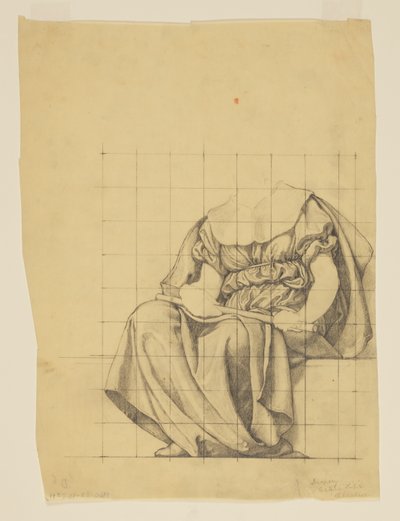 Draperiestudie für "Das aktive Leben," Lunette im Verwaltungsgebäude, Oberlin College, Oberlin, OH von Kenyon Cox