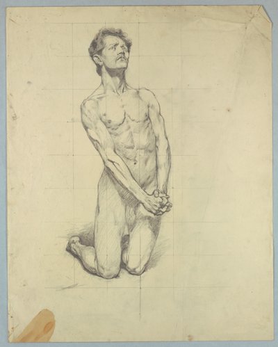 Figurenstudie für "Die Versuchung des heiligen Antonius" von Kenyon Cox