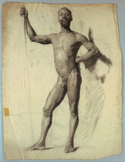 Aktstudie eines Mannes mit einem Stab von Kenyon Cox
