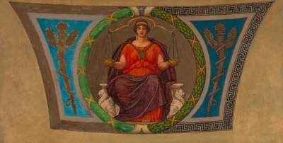 Skizze für Mosaik, Wisconsin State Capitol, "Gerechtigkeit" von Kenyon Cox