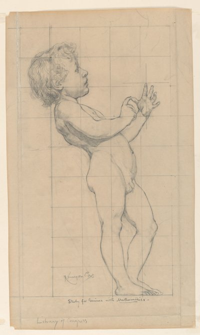 Studie für "Mathematik," "Die Wissenschaften," Library of Congress, Washington D.C. von Kenyon Cox