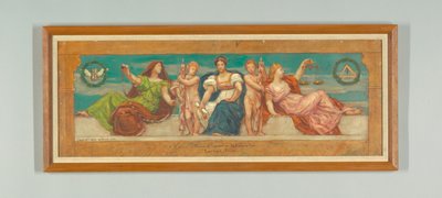 Das Gewohnheitsrecht, Studie für das linke Panel von "Die Herrschaft des Gesetzes," Fries für das Berufungsgericht, New York von Kenyon Cox