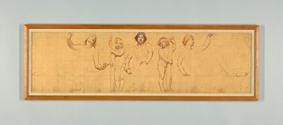 Das Gewohnheitsrecht, Studie für das linke Panel von "Die Herrschaft des Gesetzes," Fries für das Berufungsgericht, New York von Kenyon Cox