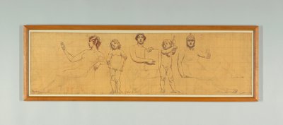 Das Gesetzesstatut, Studie für das rechte Panel von "Die Herrschaft des Gesetzes," Fries für das Berufungsgericht, New York von Kenyon Cox