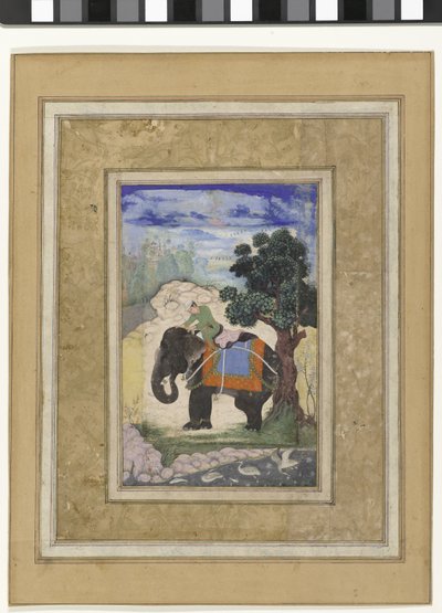 Elefant und Reiter von Keshavdas (possibly)