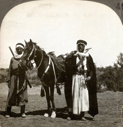Ein Scheich und sein Leibwächter, Syrien von Keystone View Company